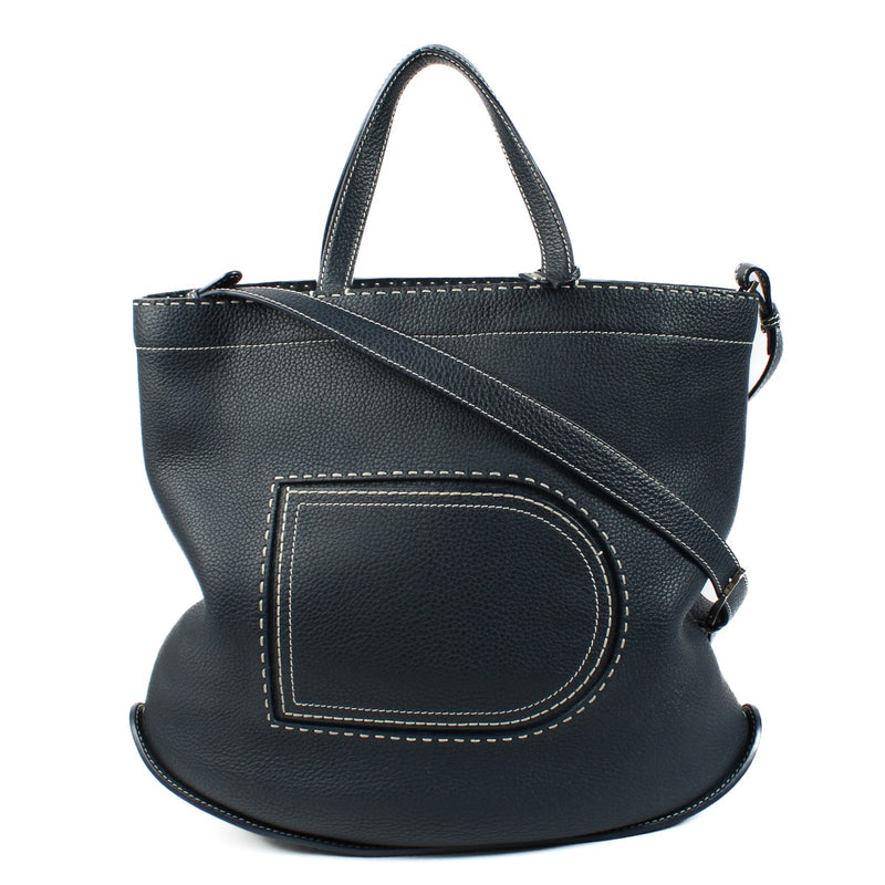 Delvaux Blue Pin Cabas Surpiqué