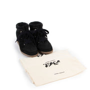 shop safe online Isabel Marant Etoile Bobby Suede Wedge Sneakers - Size 41