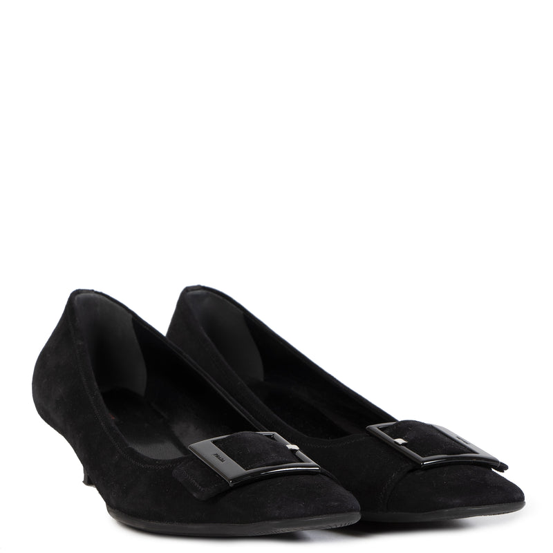 Tweedehands authentieke Black Prada Heels - Size 40,5 aan de juiste prijs veilig online LabelLOV vintage webshop luwe merken Antwerpen Belgë
