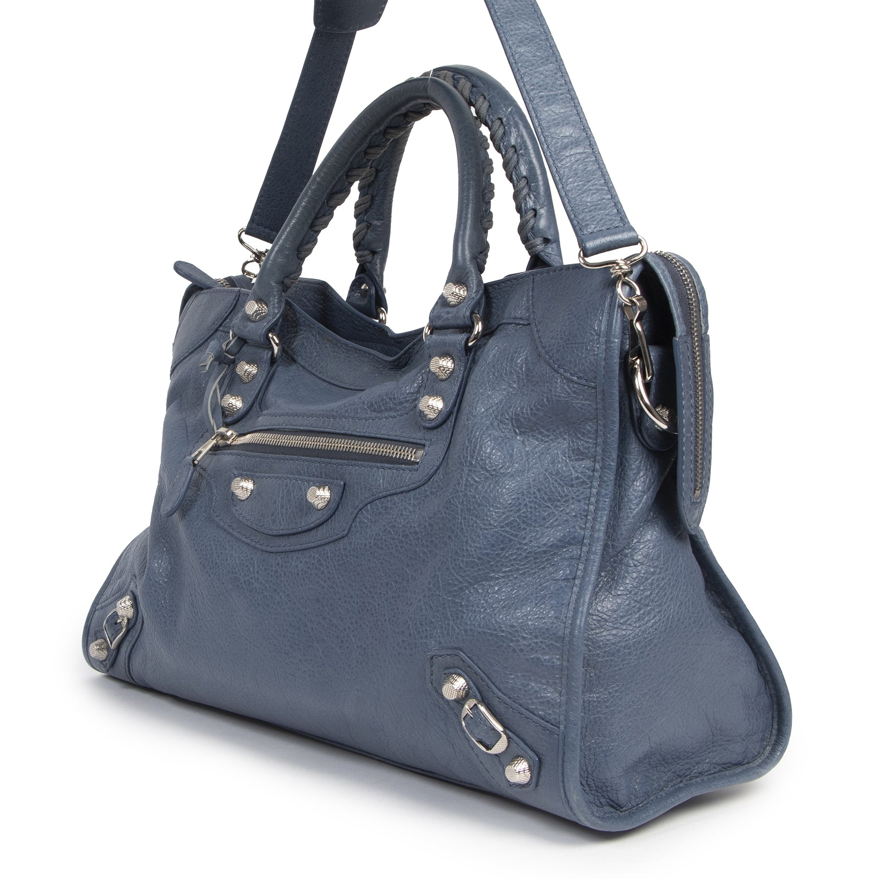acheter en ligne seconde main Balenciaga Blue Persan City Bag .