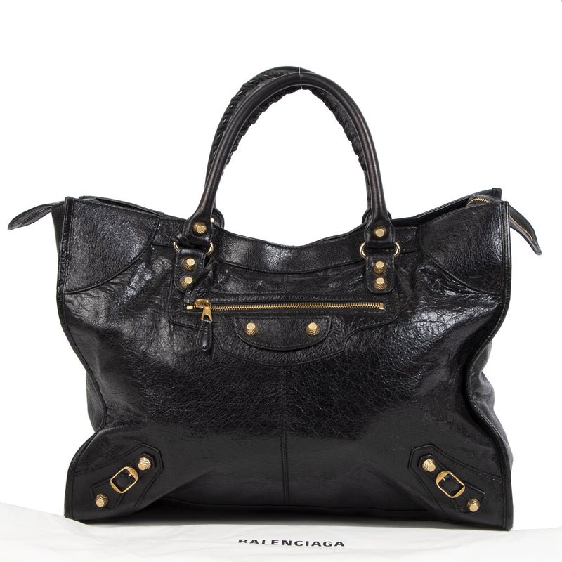 Balenciaga Monday Black Agneau Leather Shopper