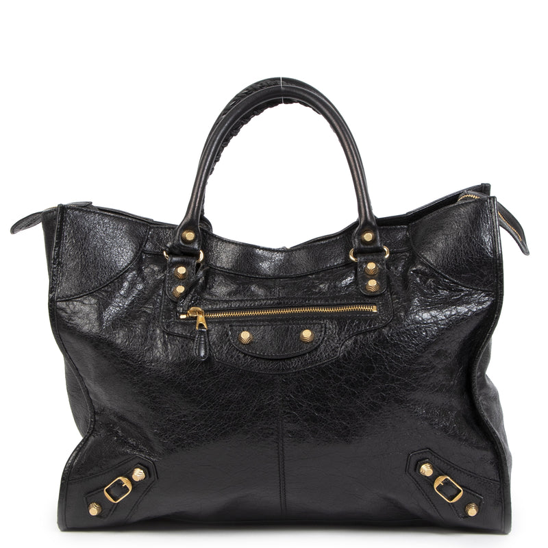 Balenciaga Monday Black Agneau Leather Shopper