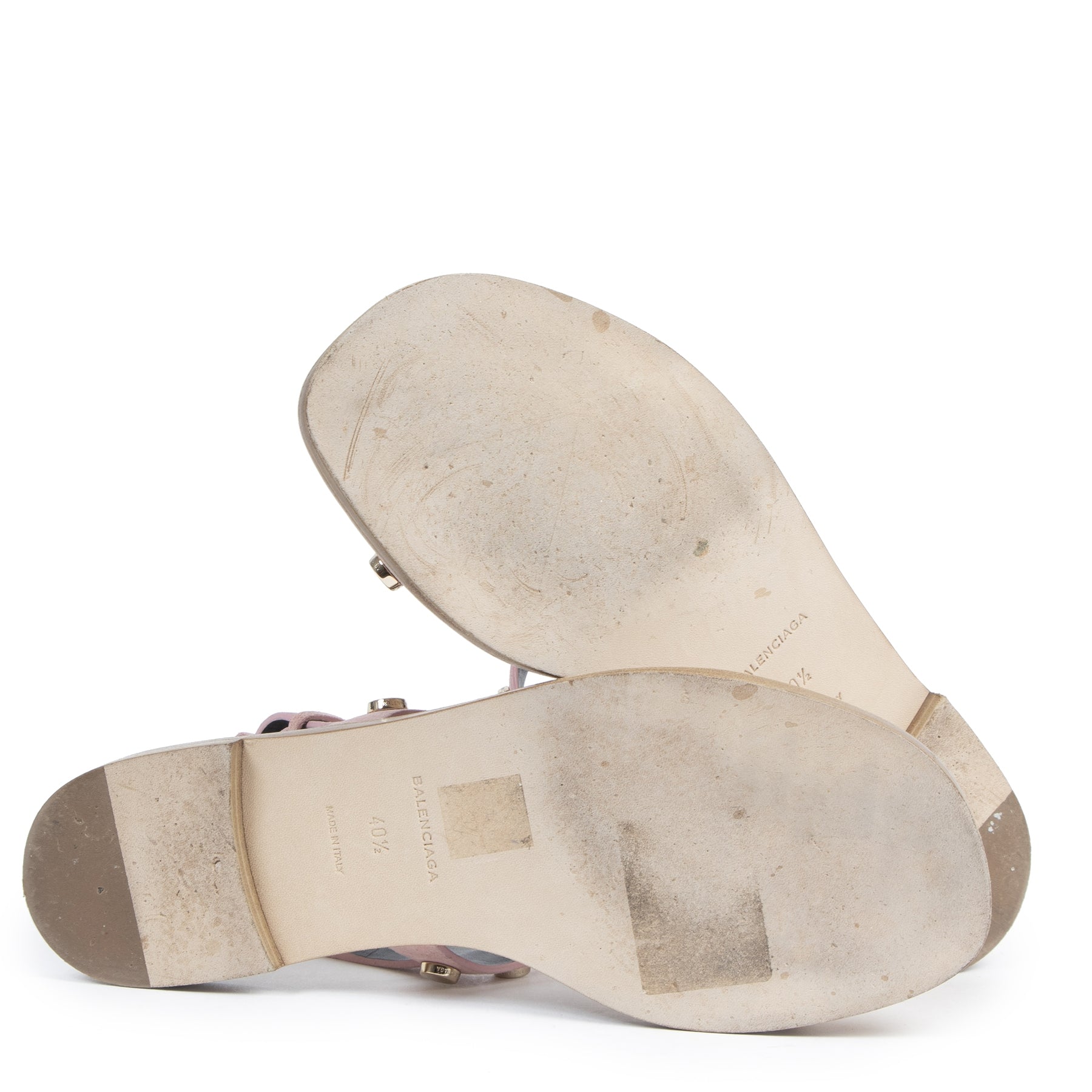 Balenciaga Pink Studded Sandals - size 40.5