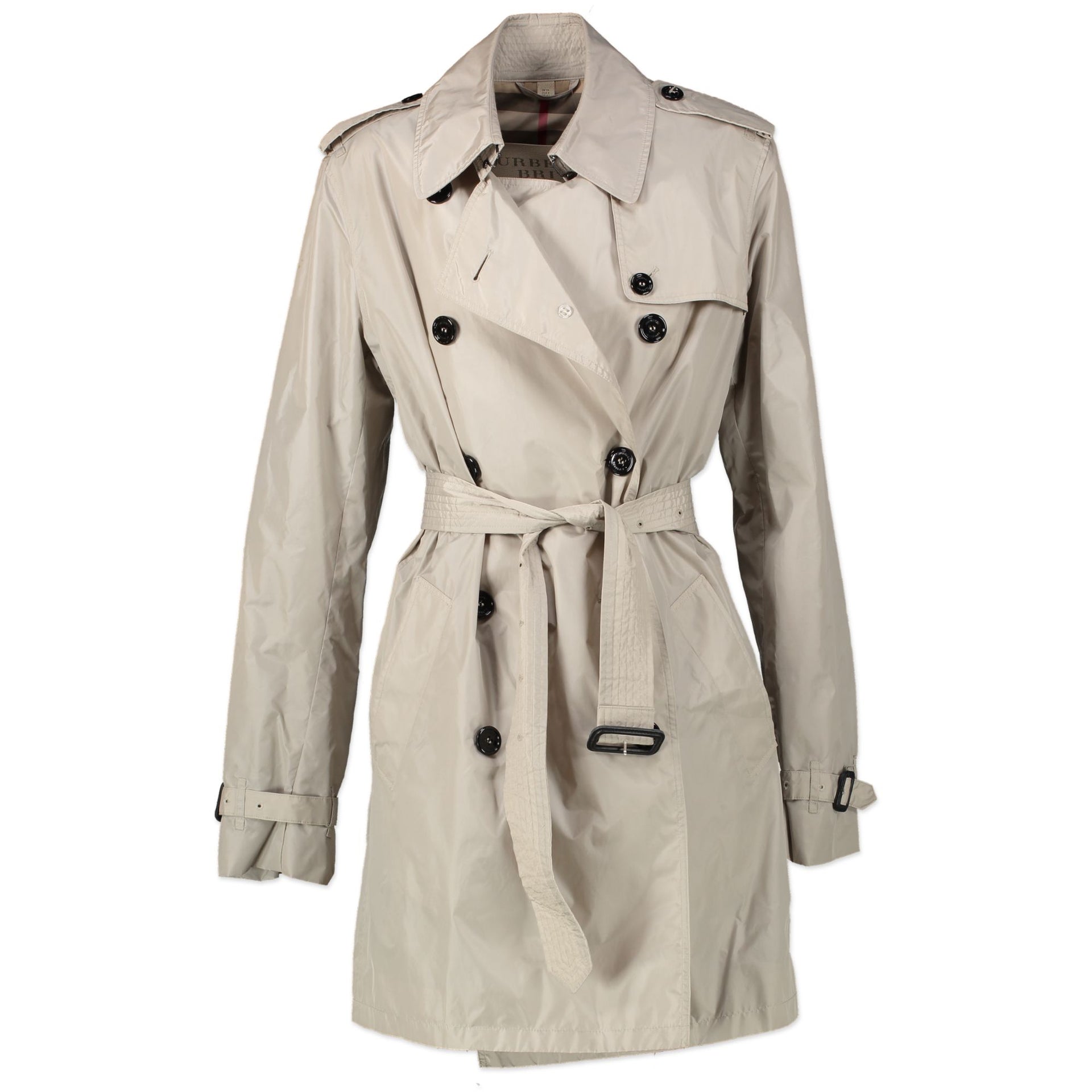 Authentic second-hand vintage Burberry Brit Buckingham Trenchcoat - Size 38 buy online webshop labelLOV