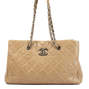 Chanel Beige Glazed Calfskin Tote Bag