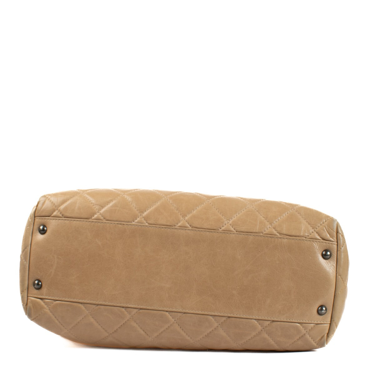 Sac cabas Chanel en cuir de veau glacé beige