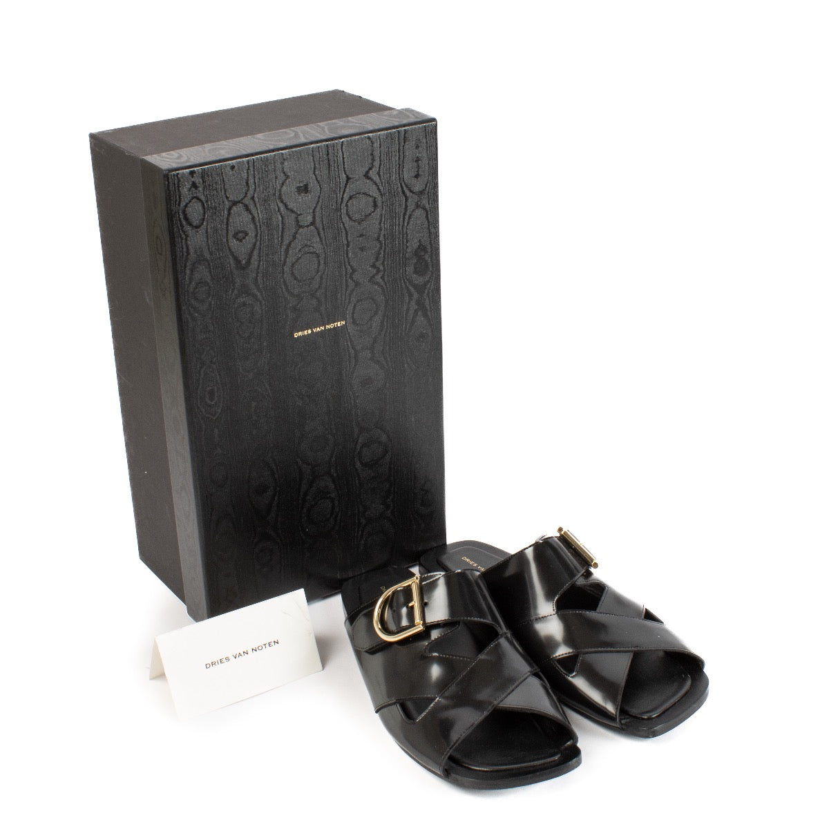 shop 100% authentic second hand Dries Van Noten Black Sandals - Size 41 on Labellov.com