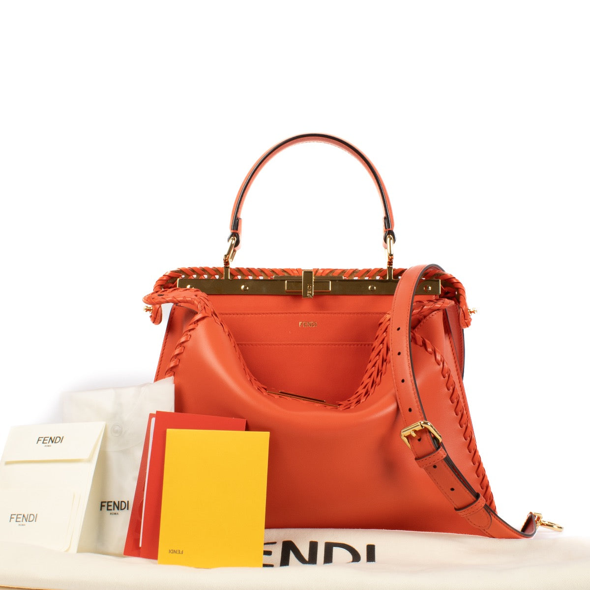 shop 100% authentic second hand Fendi Red Peekaboo Iseeu Medium Bag on Labellov.com