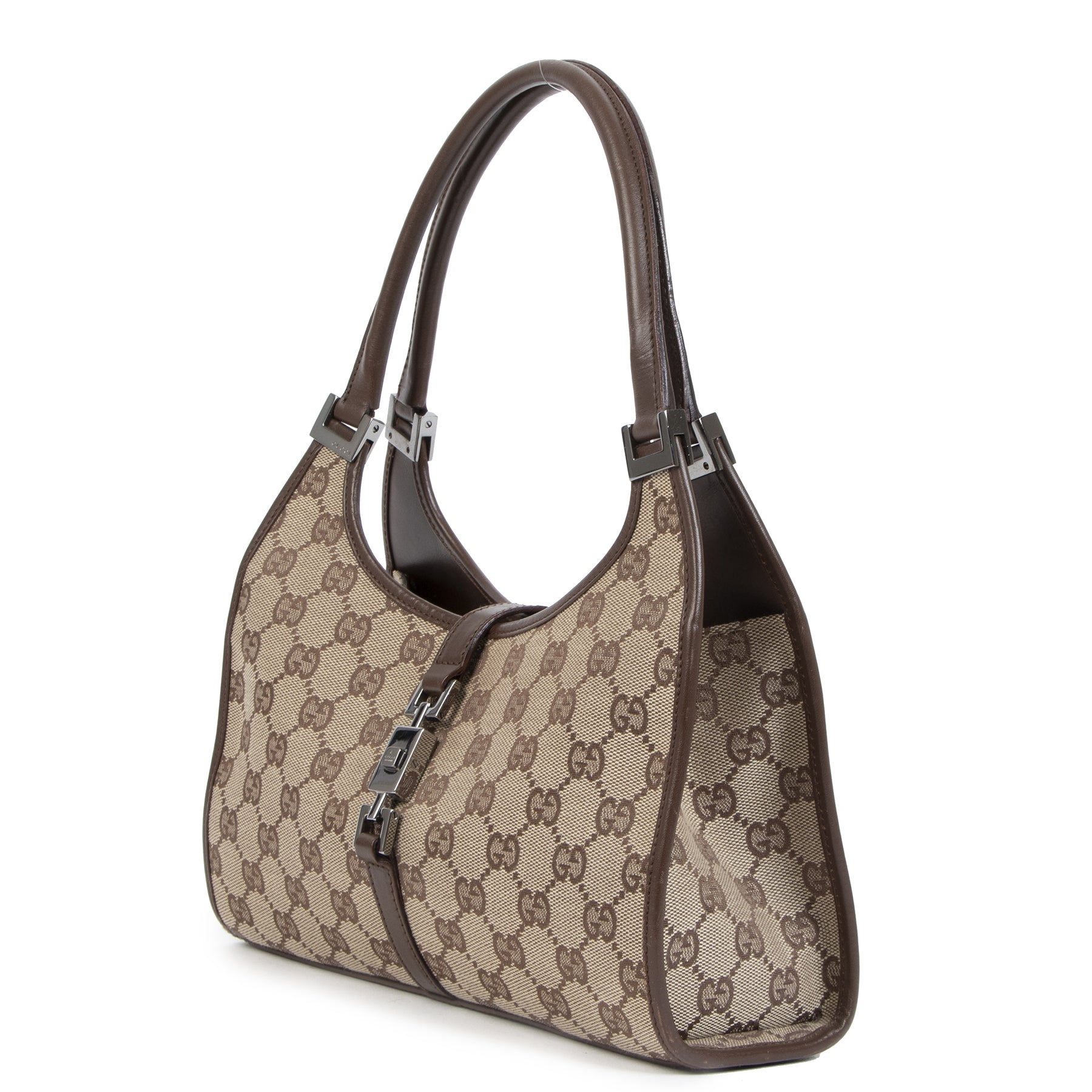 Gucci Brown Monogram Shoulder Bag pour le meilleur prix chez Labellov à Anvers Belgique