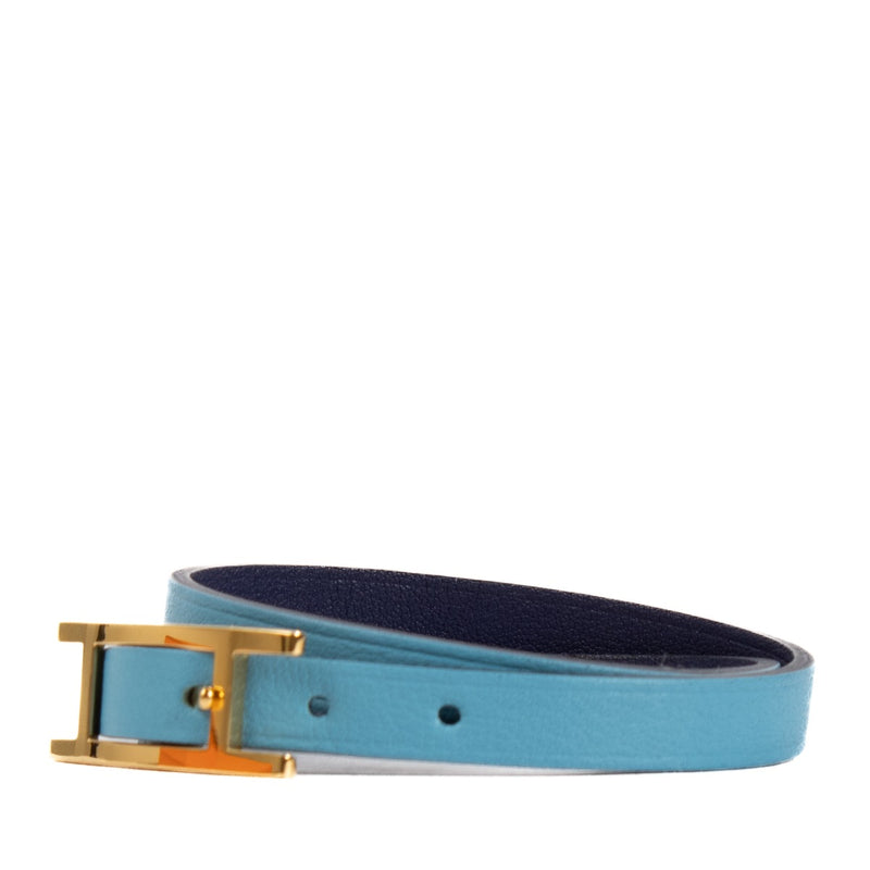 Hermès Bleu Jean/Bleu Navy Swift Behapi Bracelet - Size T3