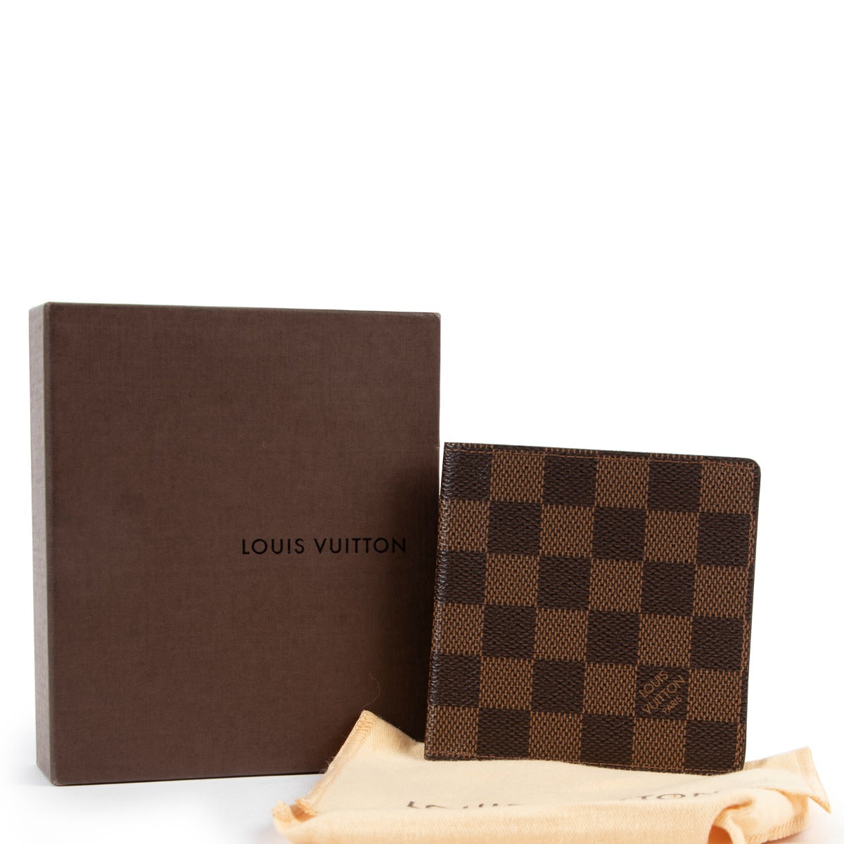 Louis Vuitton Damier Ebene Canvas Wallet Buy this gorgeous wallet here safely!