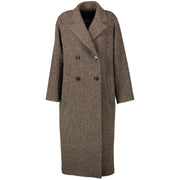 Authentic secondhand Max Mara Weekend Brown Wool Print Coat - Size 34 juiste prijs veilig online shoppen luxe merken webshop winkelen Antwerpen België mode fashion