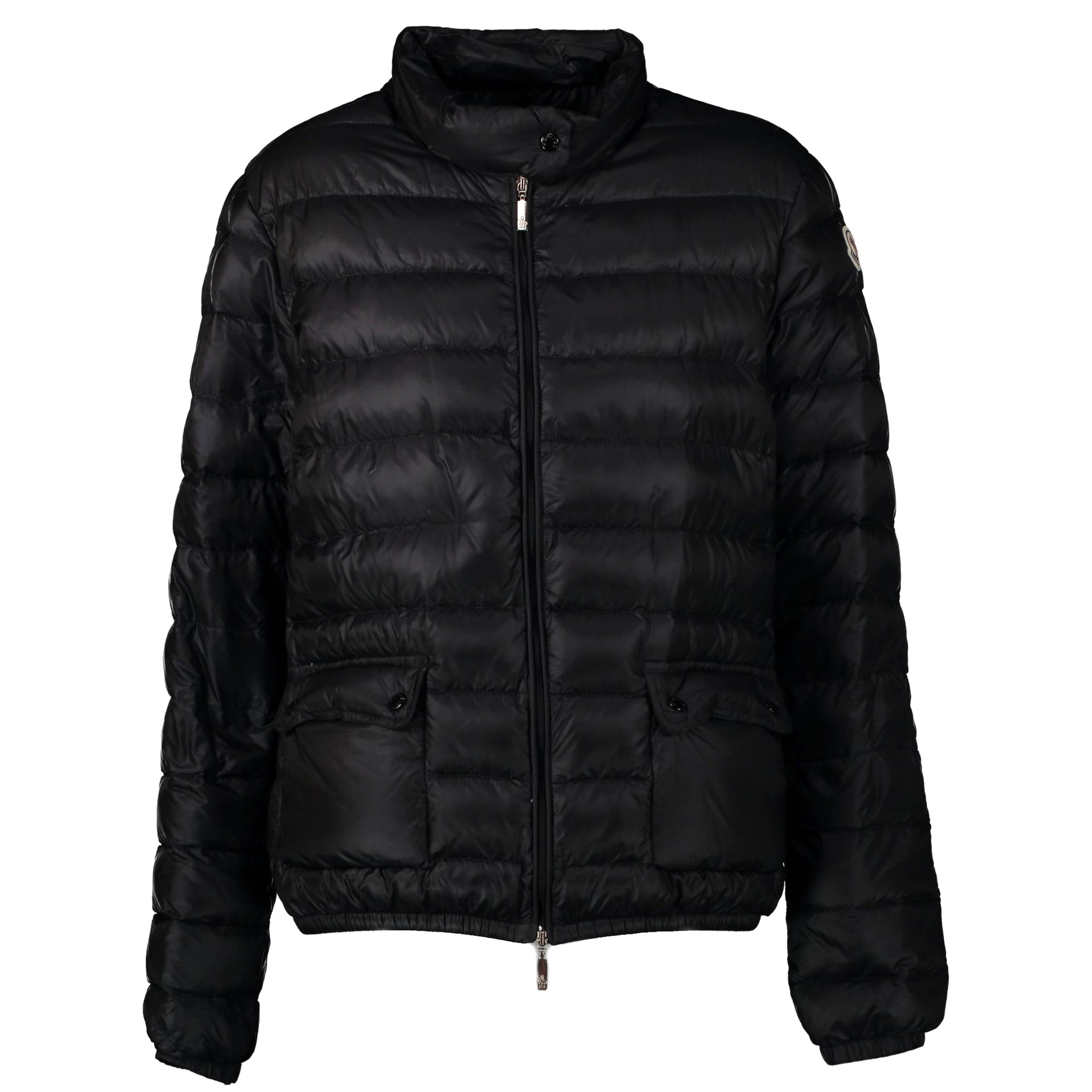 Moncler Black New Down Jacket - size 4 front for the best price online