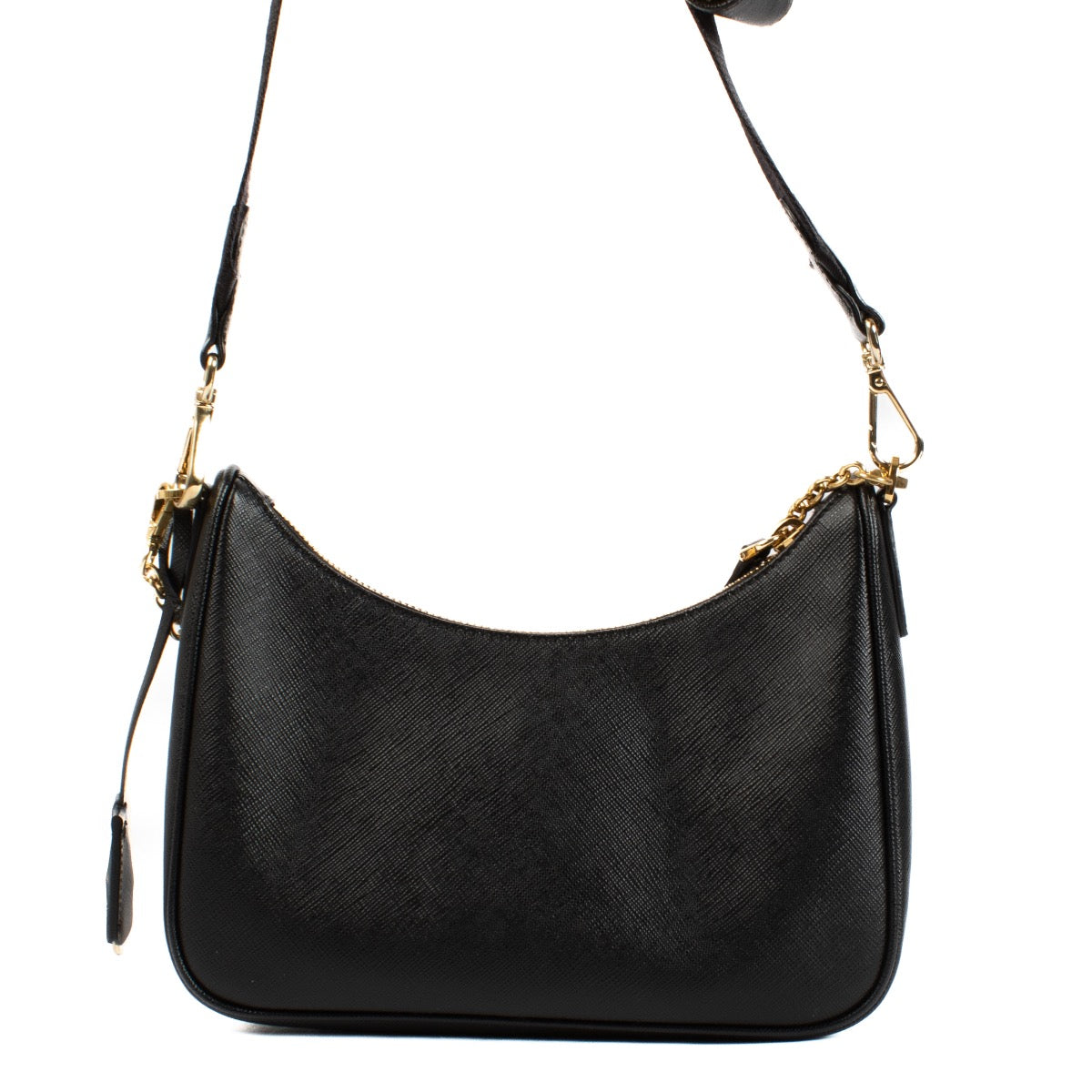 shop 100% authentic second hand Prada Black Re-Edition 2005 Saffiano Bag on Labellov.com