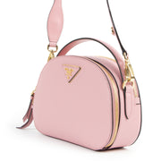 Authentic secondhand Prada Pink Saffiano Leather Odette Bag designer bags fashion luxury vintage webshop safe secure online shopping