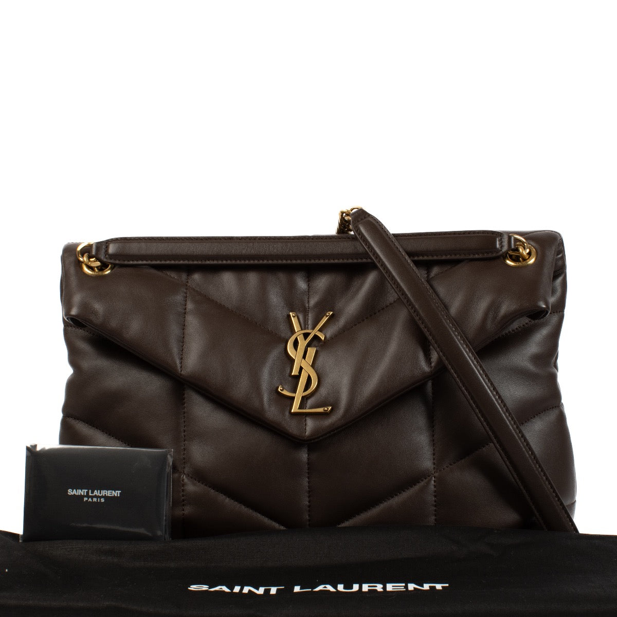 shop 100% authentic second hand Saint Laurent Brown Medium Puffer Bag on Labellov.com
