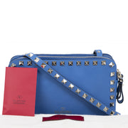 Valentino Blue Rockstud Mini Crossbody Bag