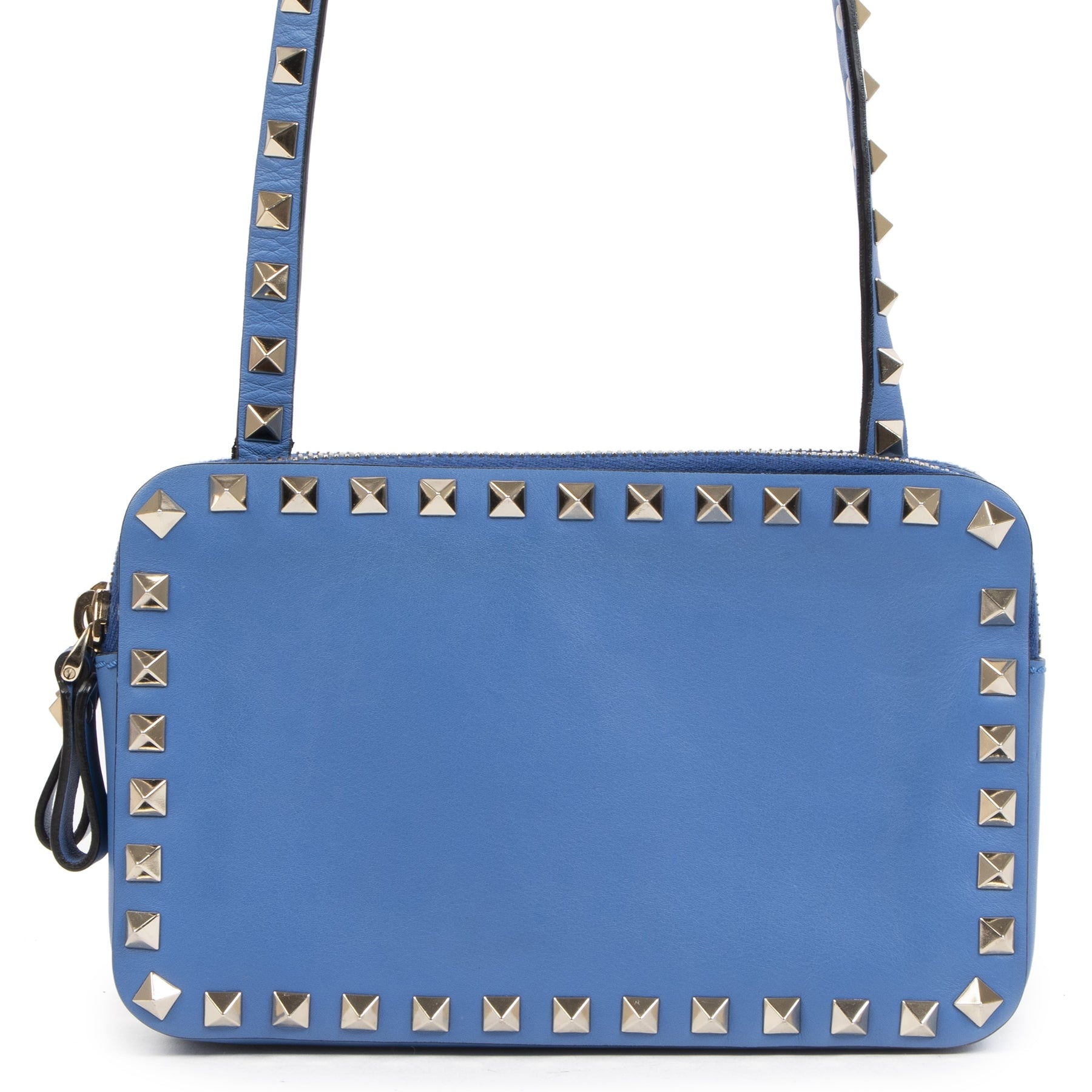 Valentino Blue Rockstud Mini Crossbody Bag