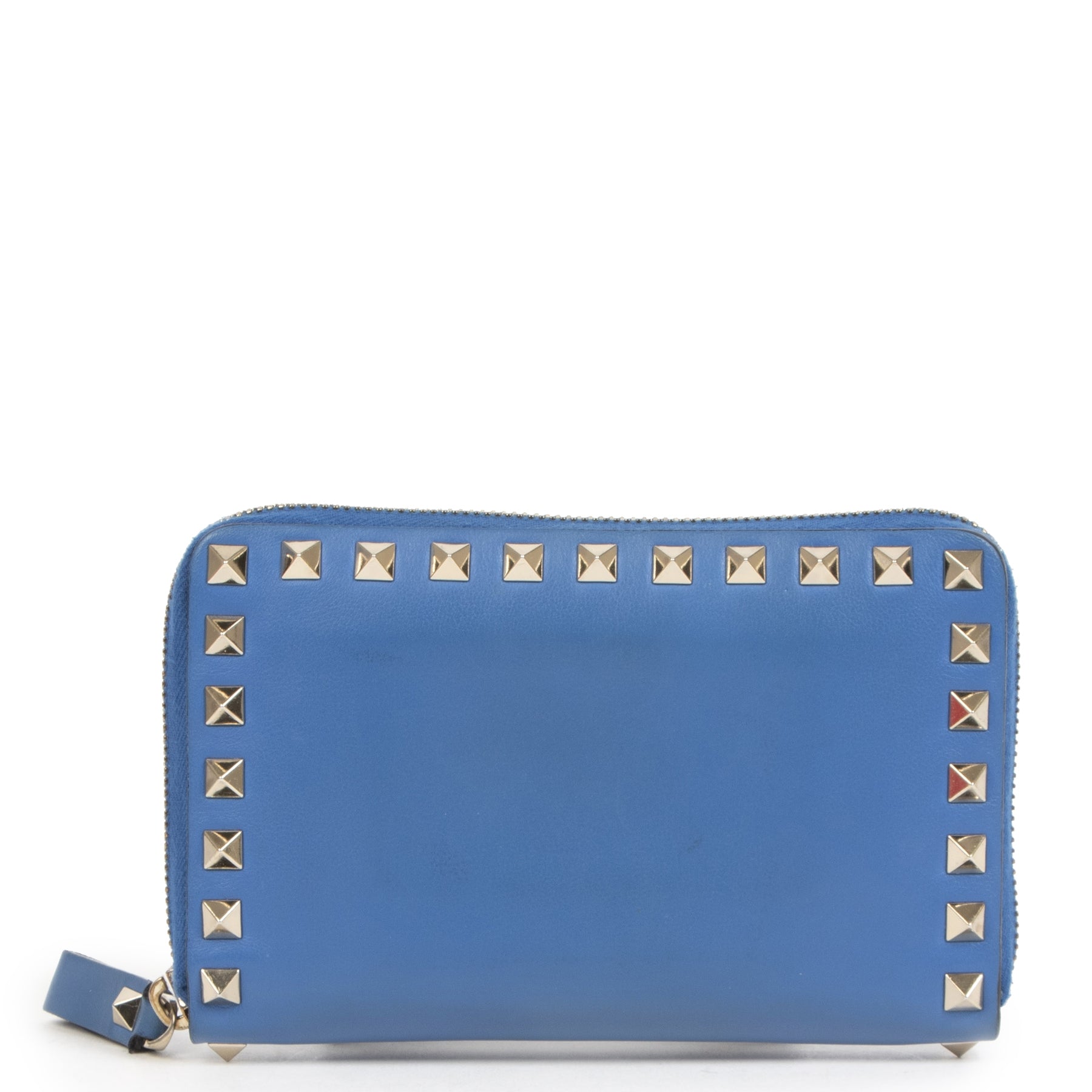 Valentino Garavani Blue Continental Zip-Around Wallet kopen en verkopen aan de beste prijs bij Labellov