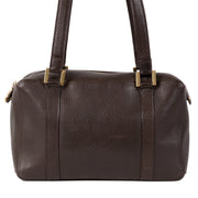 Authentieke Tweedehands Delvaux Dark Brown Front Pockets Shoulder Bag juiste prijs veilig online shoppen luxe merken webshop winkelen Antwerpen België mode fashion
