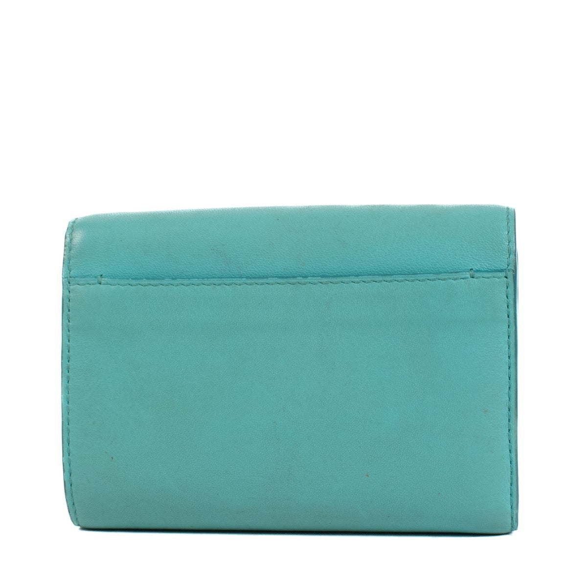 shop 100% authentic second hand Delvaux Madame Compact Calf Souple Turquoise Wallet on Labellov.com