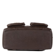 Authentieke Tweedehands Delvaux Dark Brown Front Pockets Shoulder Bag juiste prijs veilig online shoppen luxe merken webshop winkelen Antwerpen België mode fashion