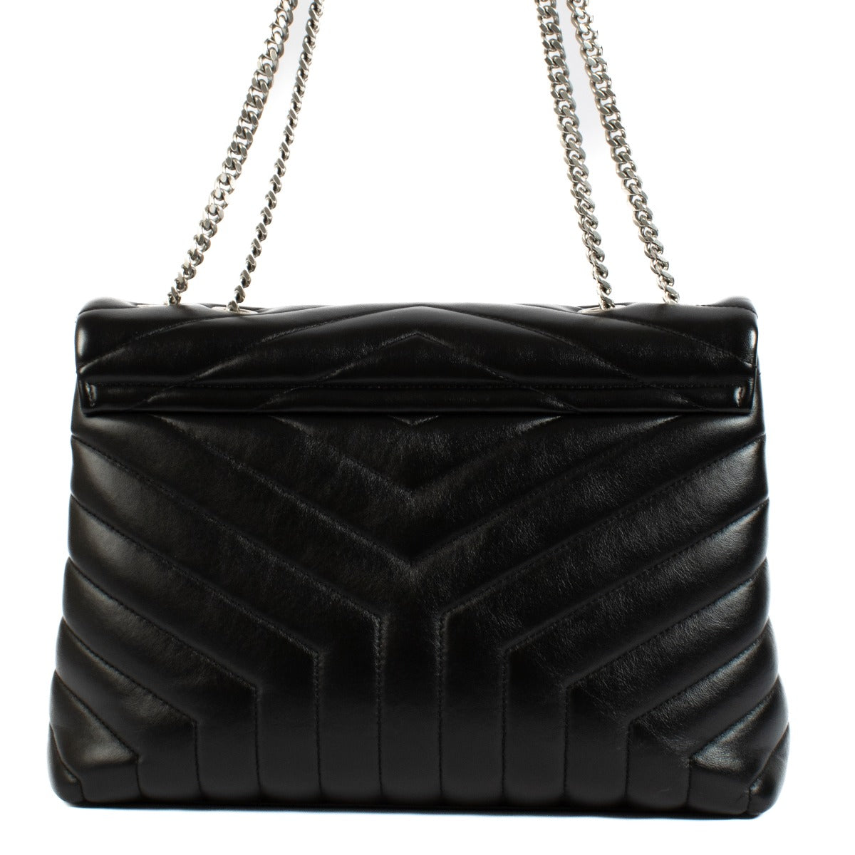 Saint Laurent Black Quilted Leather Medium Loulou Bag