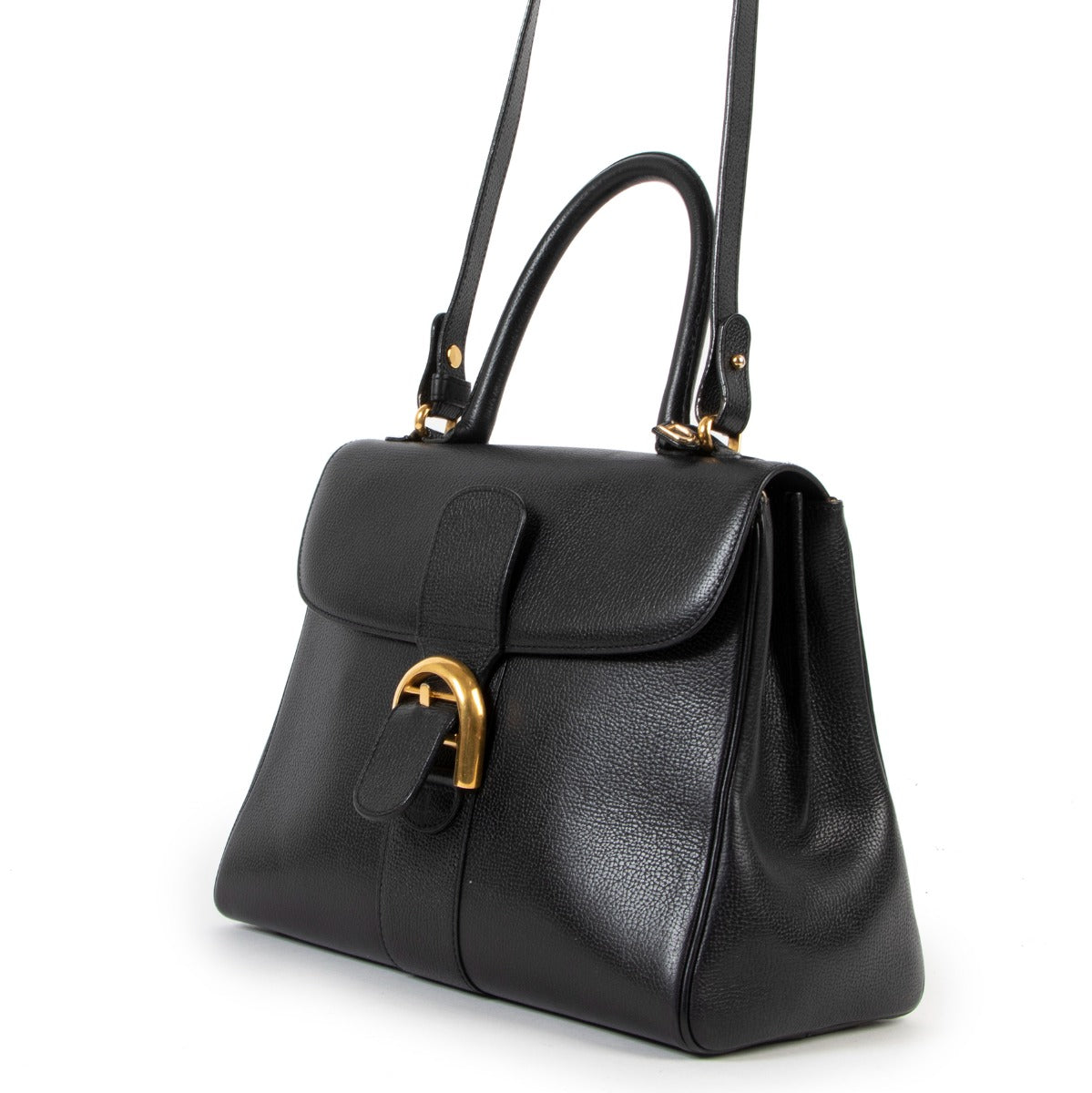 Shop online exclusive designer vintage second hand Delvaux Black Brillant MM Shoulder Bag at Labellov for the best price.