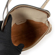 Shop online second hand vintage Delvaux Beige Toile De Cuir Mini Shoulder Bag at Labellov.