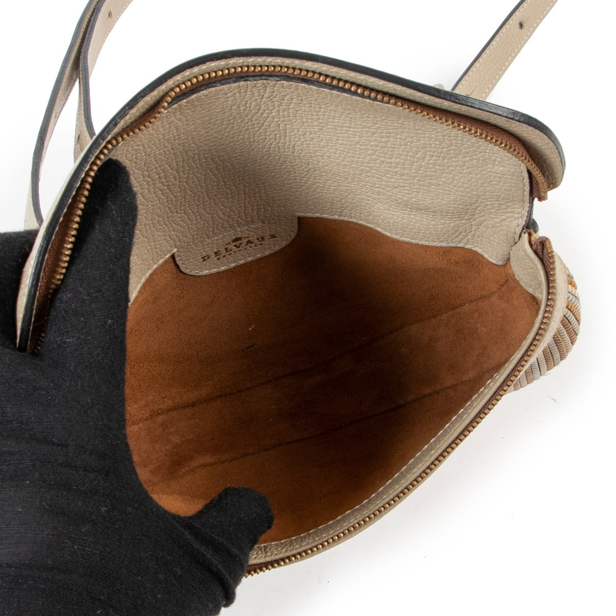 Shop online second hand vintage Delvaux Beige Toile De Cuir Mini Shoulder Bag at Labellov.