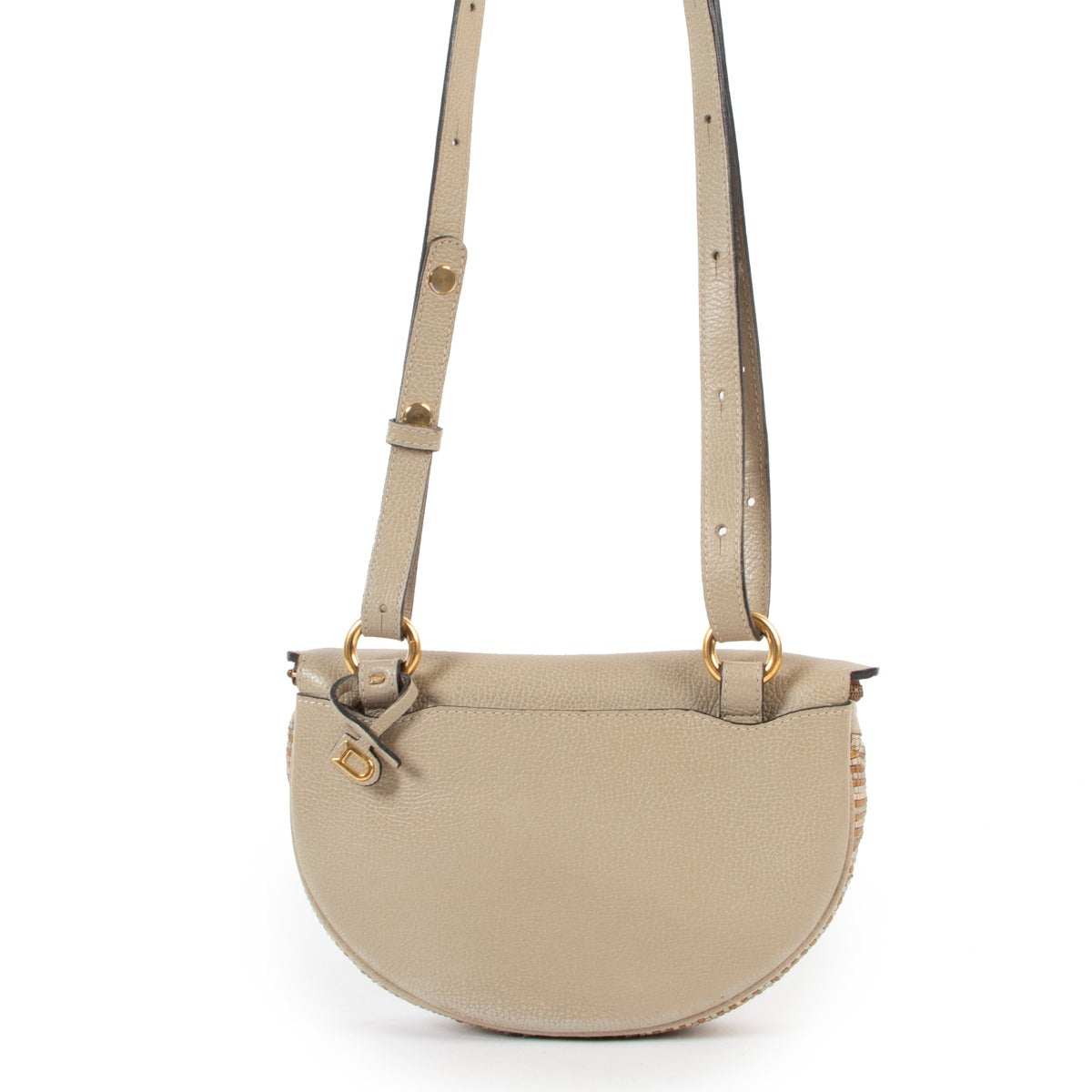 Shop online second hand vintage Delvaux Beige Toile De Cuir Mini Shoulder Bag at Labellov.