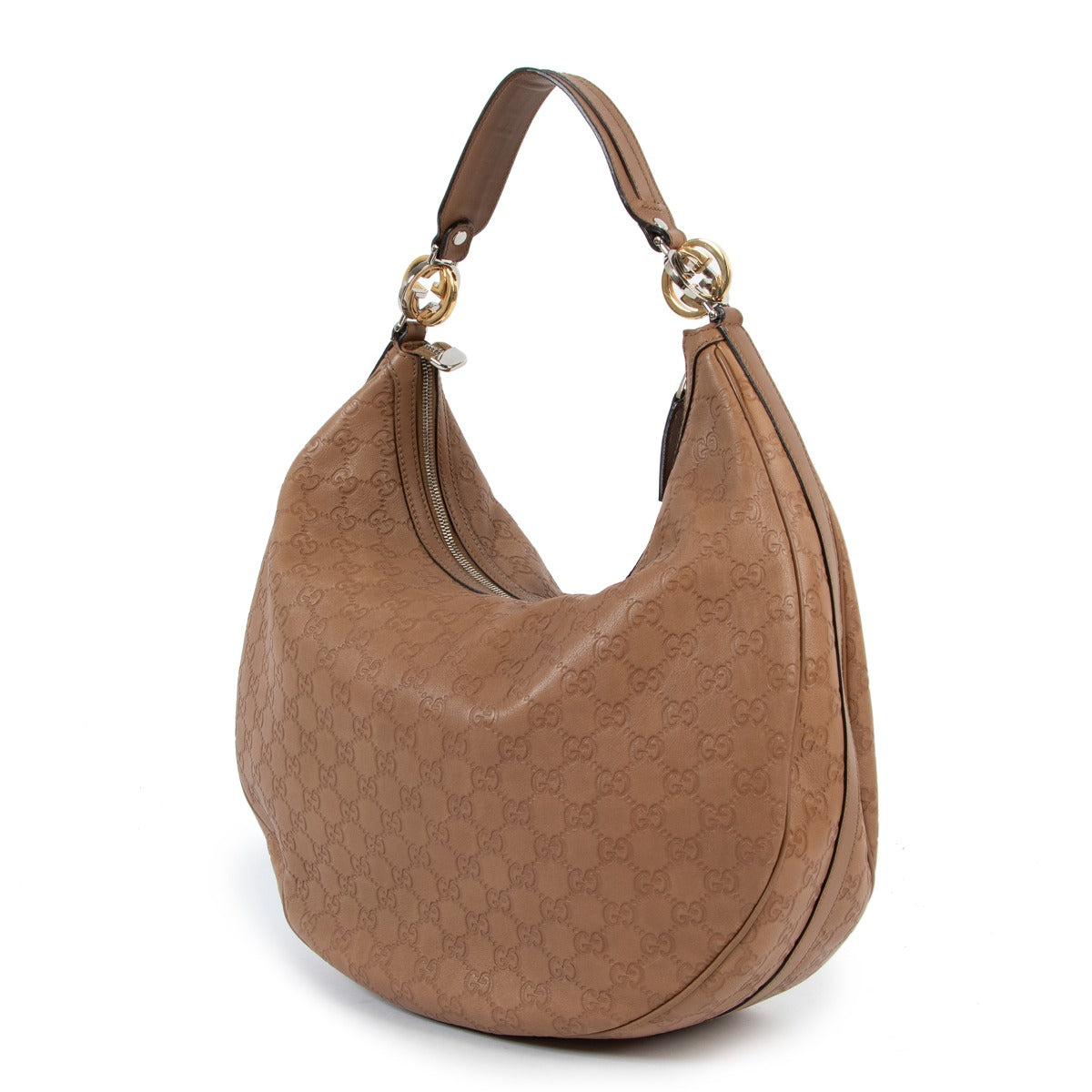 Shop authentic second hand designer Gucci 137383 Guccissima GG Twins Large Hobo Bag at Labellov for the best price.