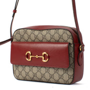 Shop safe online at Labellov in Antwerp, Brussels and Knokke this 100% authentic second hand Gucci GG Canvas Small Horsebit 1955 Crossbody Bag