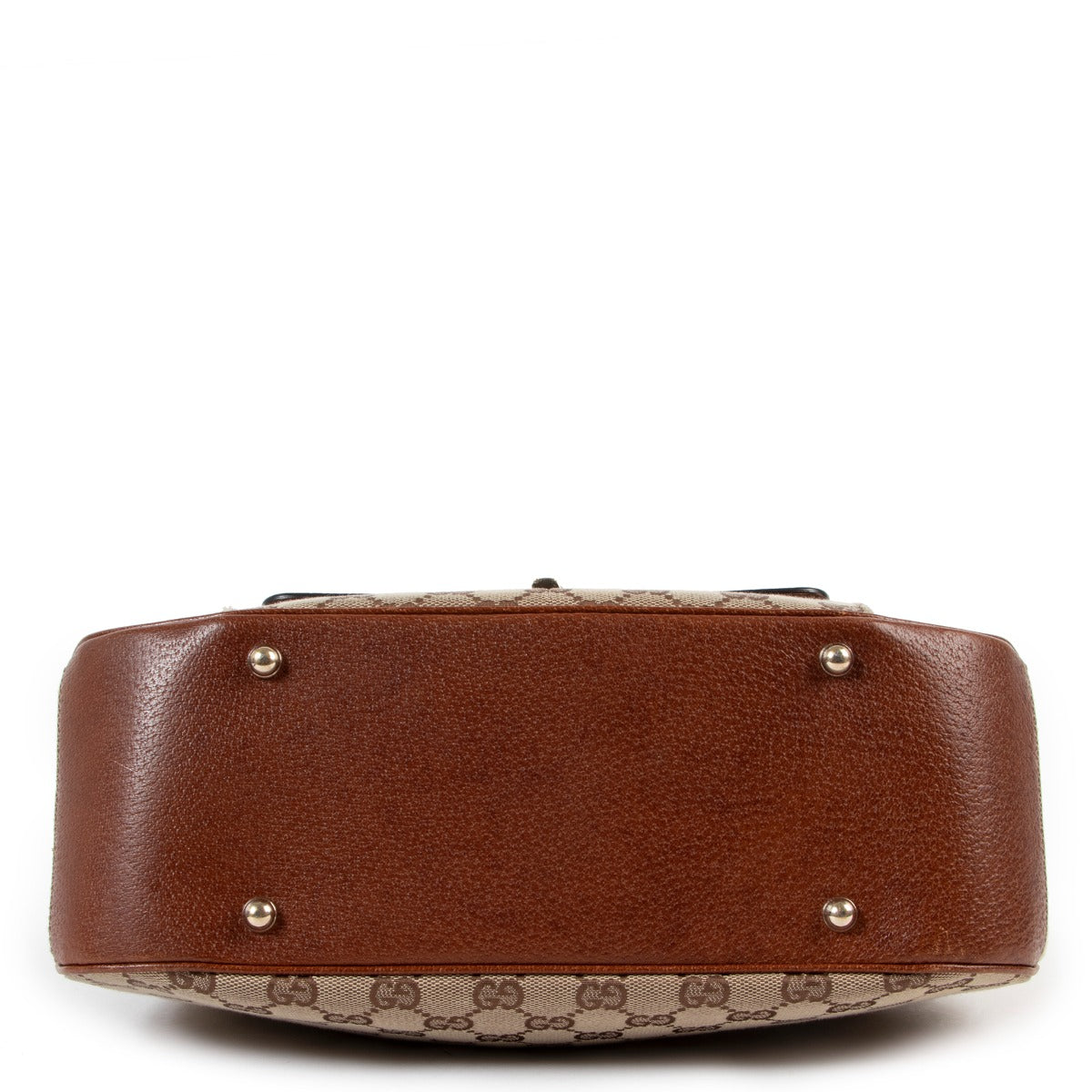 Shop online authentic second hand designer Gucci 137383 GG Canvas Bamboo Top Handle Bag for the best price on Labellov.