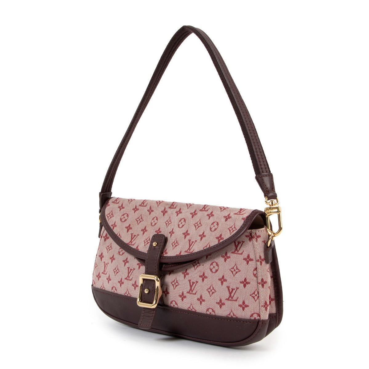 Shop authentic vintage designer luxury second hand Louis Vuitton purple Monogram Mini Lin Marjorie Bag at Labellov.