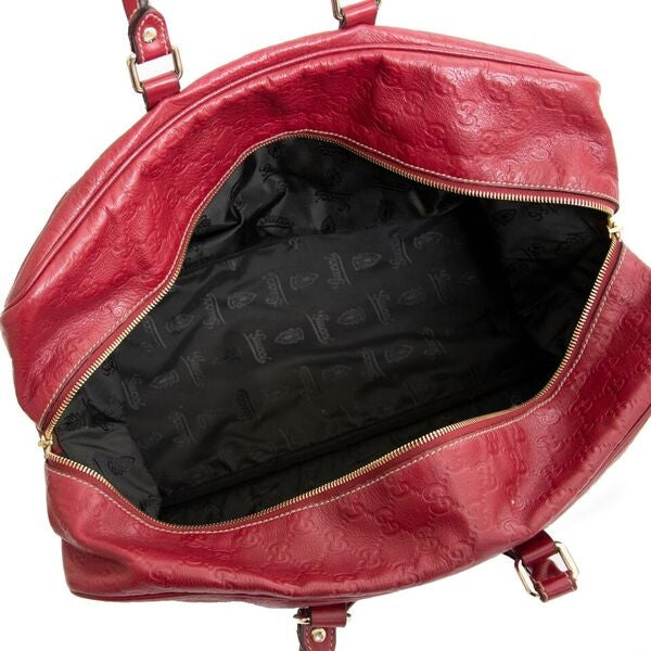 Acheter en ligne secondemain Gucci Red Leather GG Monogram Boston Bag
