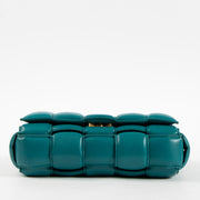 Shop the authentic Bottega Veneta Turquoise Lambskin Padded Cassette Bag on Labellov.com.