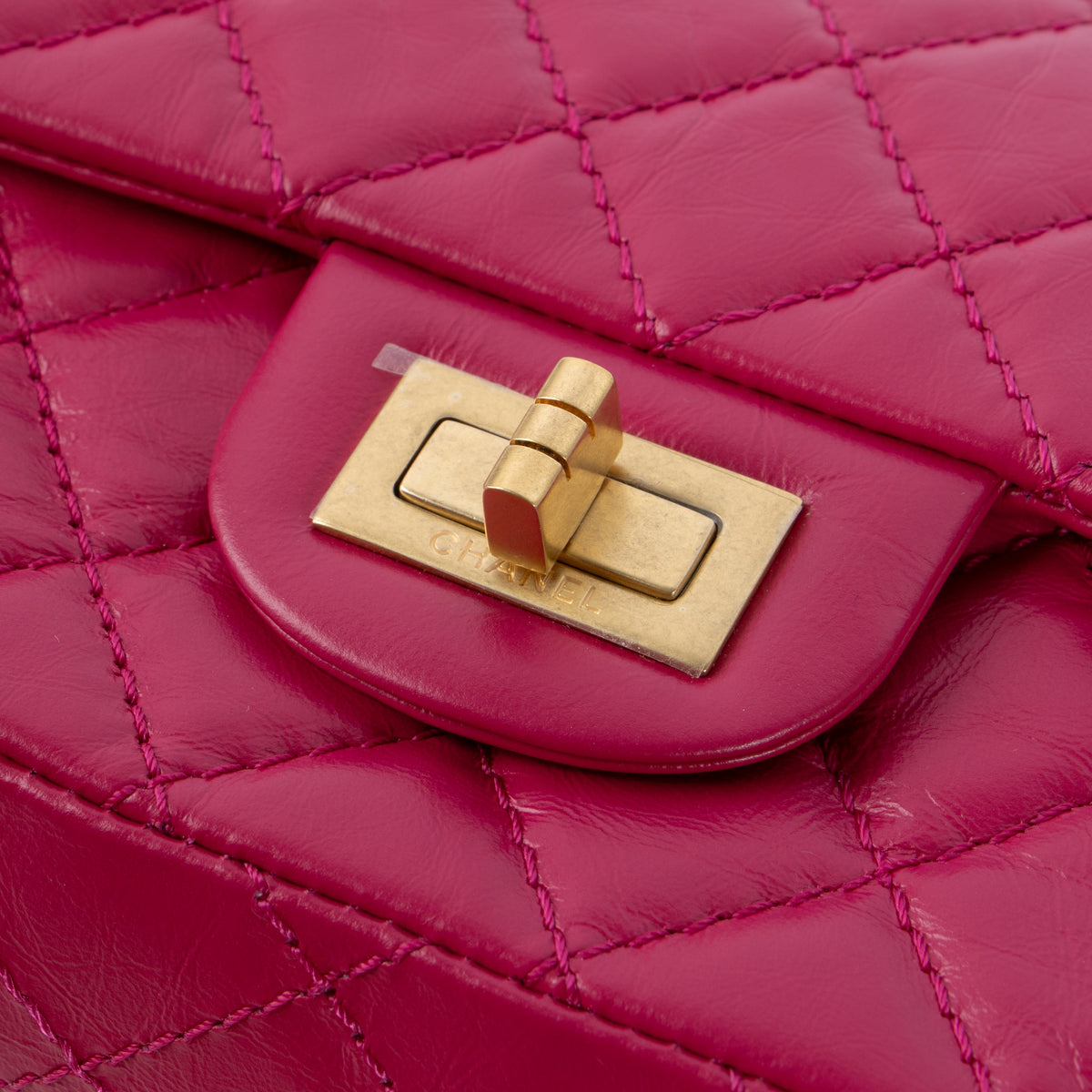 Chanel Fuchsia Aged Calfskin Mini 2.55 Reissue Bag