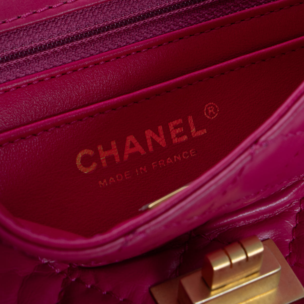 Chanel Fuchsia Aged Calfskin Mini 2.55 Reissue Bag