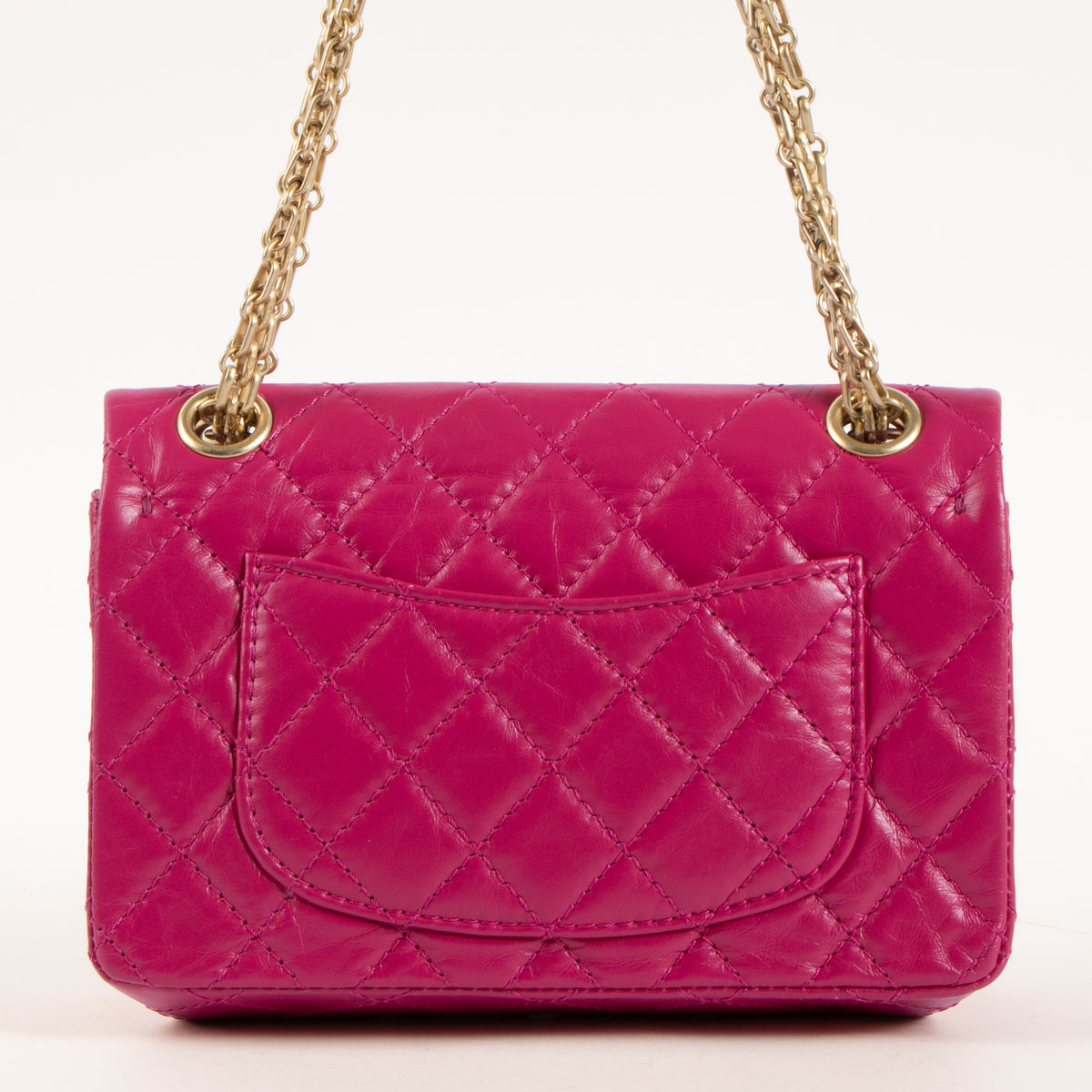 Chanel Fuchsia Aged Calfskin Mini 2.55 Reissue Bag