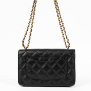 Shop authentic Chanel Black Caviar Front Pocket Wallet On Chain on Labellov.com.