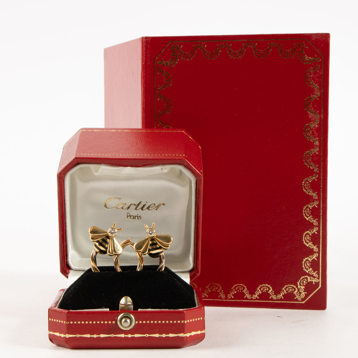 Shop this authentic Cartier Diamond Yellow Gold Bee Earrings pre-loved on Labellov.com
