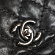 Shop this authentic Chanel Black Ultimate Stitch Top Zip Flap Bag pre-loved on Labellov.com 