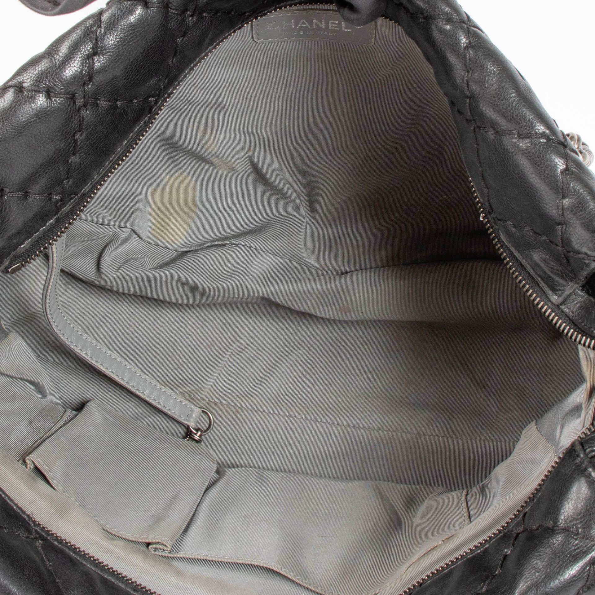 Chanel Black Ultimate Stitch Top Zip Flap Bag