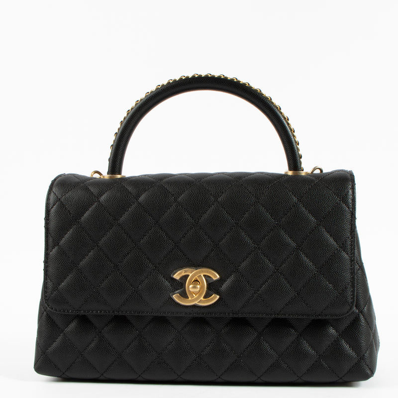Shop the authentic Chanel Black Caviar Medium Coco Handle Bag on Labellov.com !