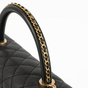 Shop the authentic Chanel Black Caviar Medium Coco Handle Bag on Labellov.com !