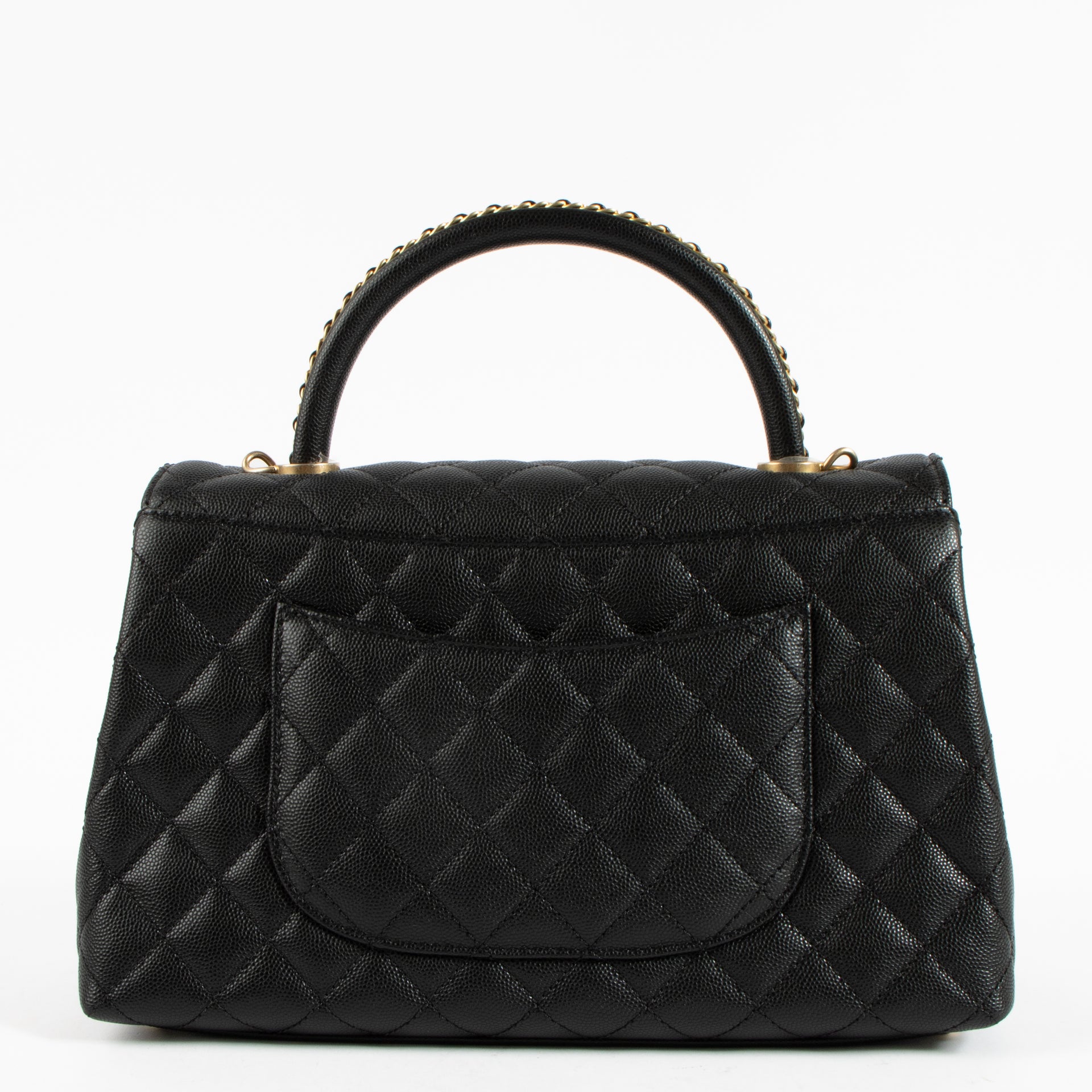 Shop the authentic Chanel Black Caviar Medium Coco Handle Bag on Labellov.com !