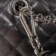 Shop this authentic Chanel Black Aged Calfskin Medium 2.55 Reissue Bag with Micro Pouch pre-loved on Labellov.com 