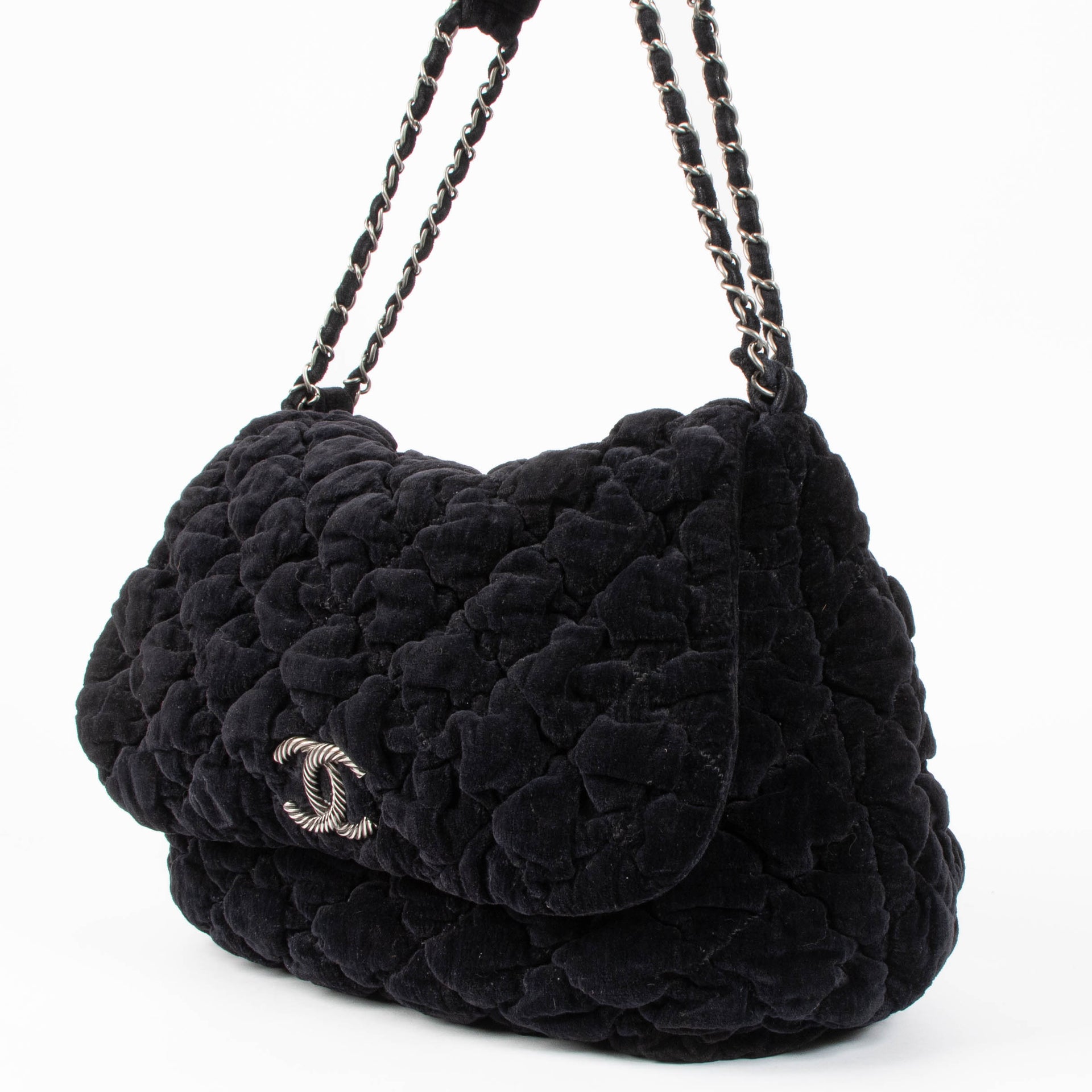 Shop this authentic Chanel Black Moscou Bubble Quilt Bag pre-loved on Labellov.com 