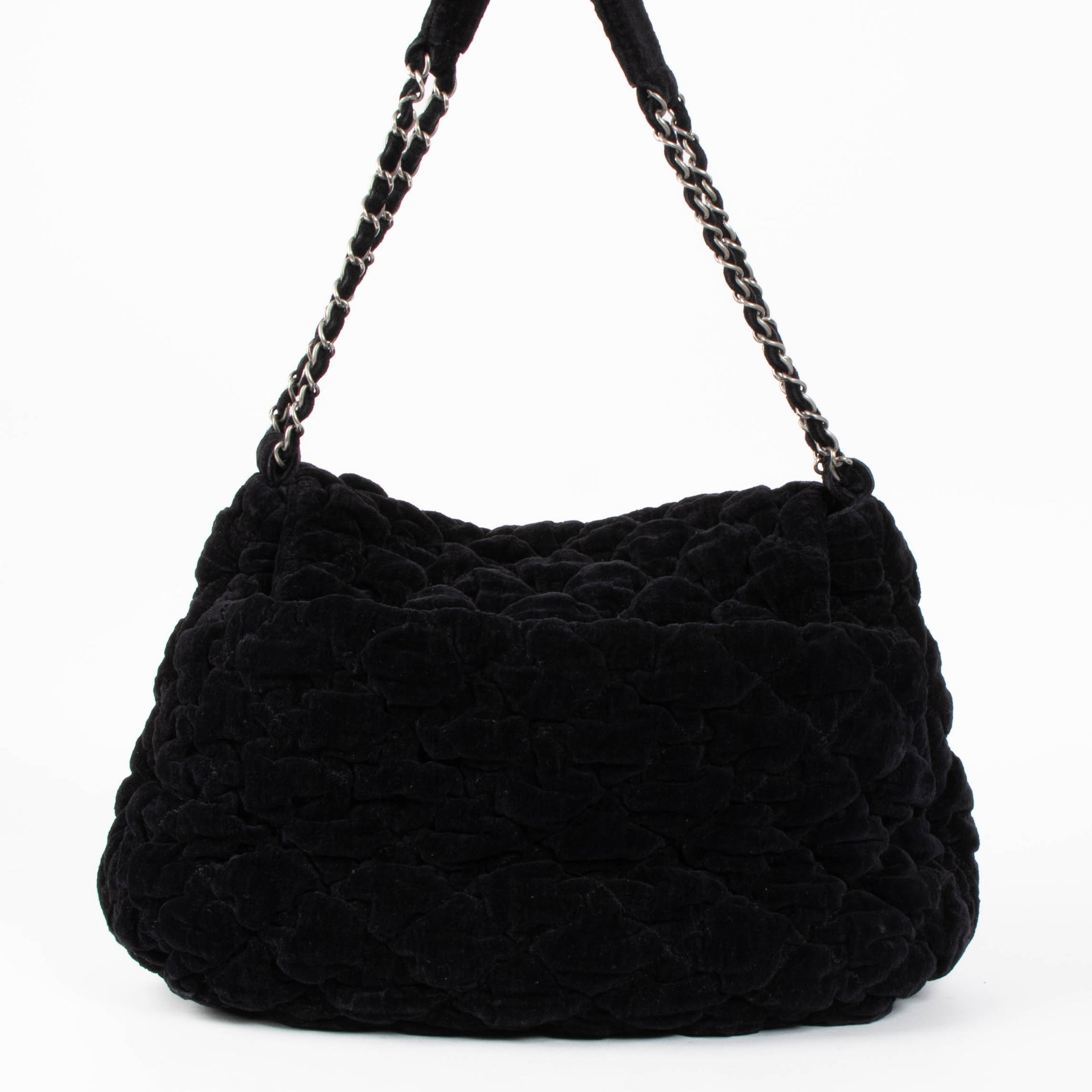 Shop this authentic Chanel Black Moscou Bubble Quilt Bag pre-loved on Labellov.com 